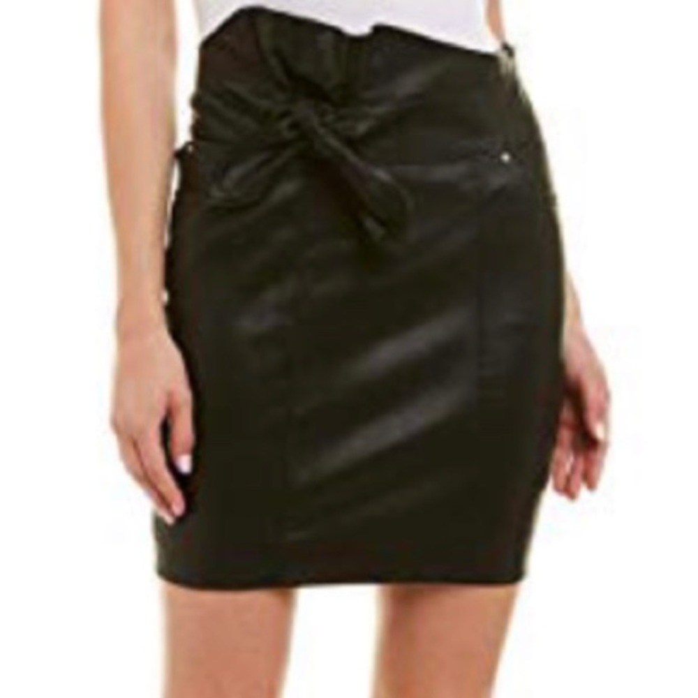 Iro Altmore black leather skirt